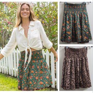 NATURAL LIFE Ruby Reversible Cotton Mini Skirt / Top